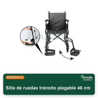 Silla de ruedas tránsito plegable 46 cm