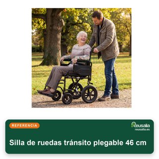 Silla de ruedas tránsito plegable 46 cm
