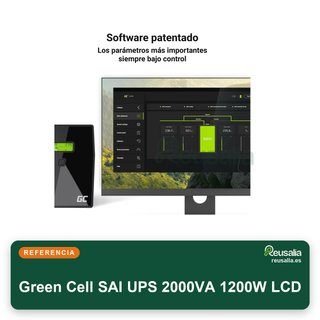 Green Cell SAI UPS 2000VA 1200W LCD
