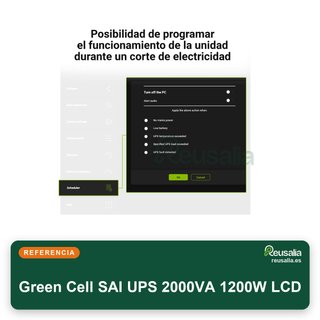 Green Cell SAI UPS 2000VA 1200W LCD