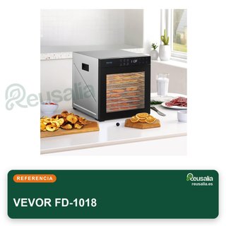 VEVOR deshidratador alimentos 10 bandejas acero