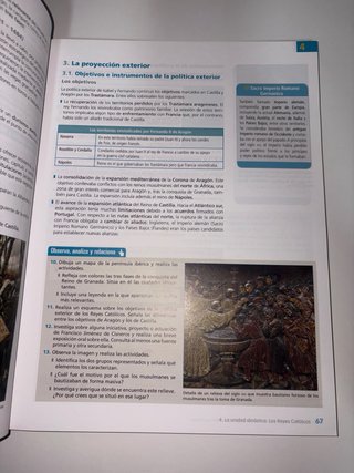 Historia de España, Bachillerato 2