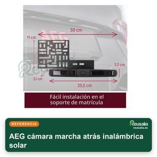 AEG cámara marcha atrás inalámbrica solar