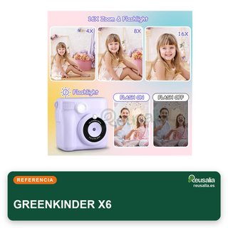 GREENKINDER 32GB Verde cámara instantánea fotos