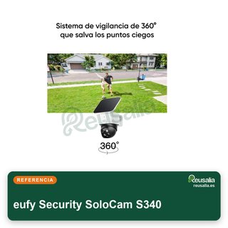 eufy Security SoloCam S340 cámara solar WiFi 3K