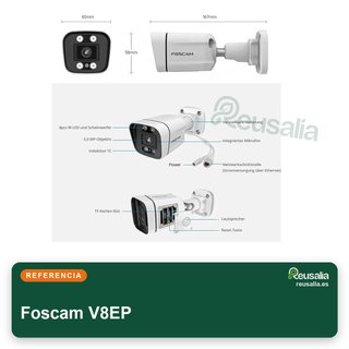 Foscam cámara vigilancia V8EP 8MP PoE