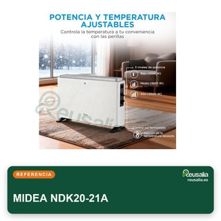 MIDEA radiador eléctrico portátil bajo consumo