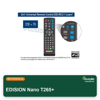 EDISION Nano T265+ receptor HDMI TDT DVB-C USB