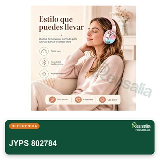JYPS Auriculares inalámbricos Bluetooth niños rosa