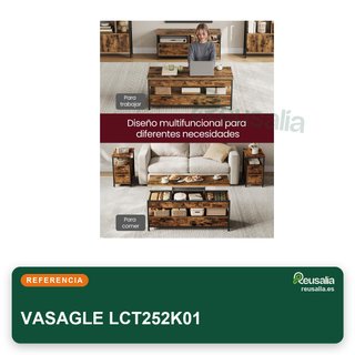 VASAGLE Mesa de Centro Elevable LCT252K01