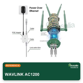WAVLINK AC1200 repetidor wifi exterior dual banda