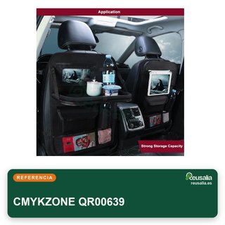 Organizador asiento coche con mesa plegable
