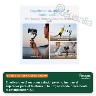 - DJI Osmo Mobile 8 con seguimiento IA y trípode