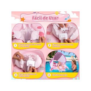 Flotador bebé con sombrilla protección UV