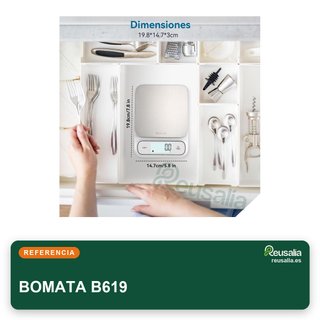 BOMATA B619 báscula cocina precisión acero