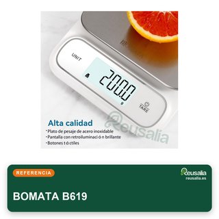 BOMATA B619 báscula cocina precisión acero