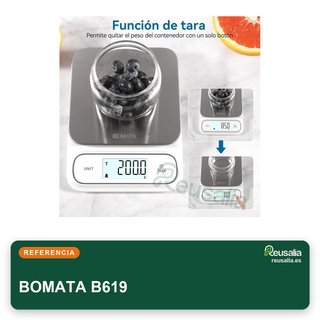 BOMATA B619 báscula cocina precisión acero