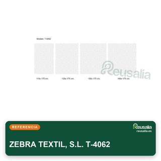 ZEBRA TEXTIL T-4062 Estor enrollable moderno doble