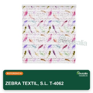 ZEBRA TEXTIL T-4062 Estor enrollable moderno doble