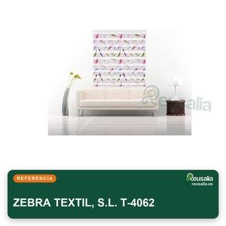 ZEBRA TEXTIL T-4062 Estor enrollable moderno doble