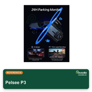 Pelsee P3 64GB Cámara coche 4K doble visión