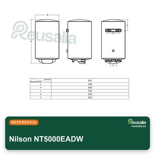 Nilson NT5000EADW termo eléctrico vertical 50