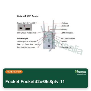 Focket Módem Router 4G Solar Exterior