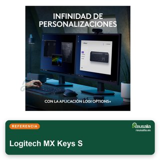 Logitech MX Keys S teclado inalámbrico gris