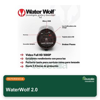 WaterWolf 2.0 cámara subacuática pesca 1080p