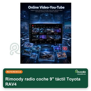 Rimoody radio coche 9" táctil Toyota RAV4