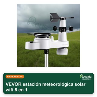 VEVOR estación meteorológica solar wifi 5 en 1