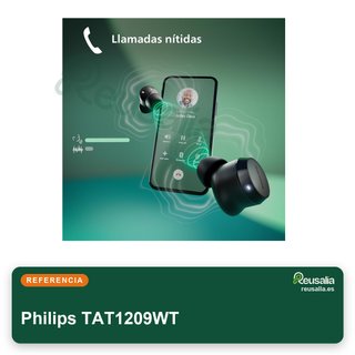 Philips TAT1209WT auriculares inalámbricos