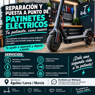 Reparación y preparacion de patinetes eléctricos