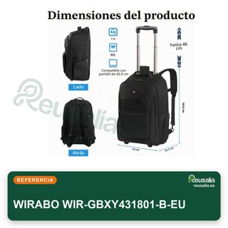 Mochila con ruedas maleta portátil 15,6"