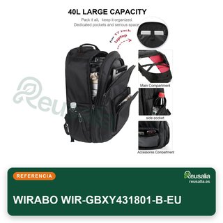 Mochila con ruedas maleta portátil 15,6"