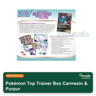 Pokémon Top Trainer Box Carmesin & Purpur cartas