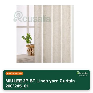 MIULEE cortinas lino translúcidas 245x200cm