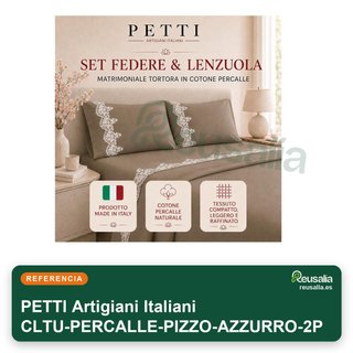 PETTI sábanas algodón percal matrimonio encaje