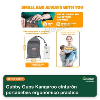 Kangaroo cinturón portabebés ergonómico práctico
