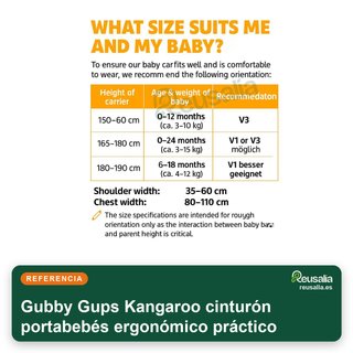 Kangaroo cinturón portabebés ergonómico práctico