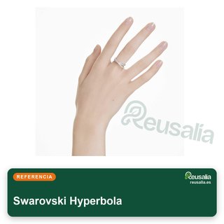 Swarovski anillo Hyperbola rodio zirconia talla 55