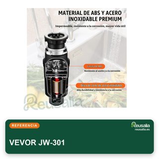 VEVOR triturador basura cocina 1/2 HP