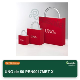 UNO de 50 pendientes largos plata