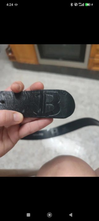 Cinturón Burberry TB Negro Hebilla Ovalada