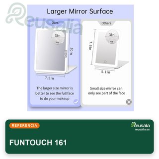 FUNTOUCH espejo tocador viaje luz portátil