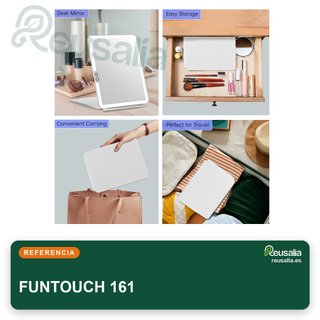 FUNTOUCH espejo tocador viaje luz portátil