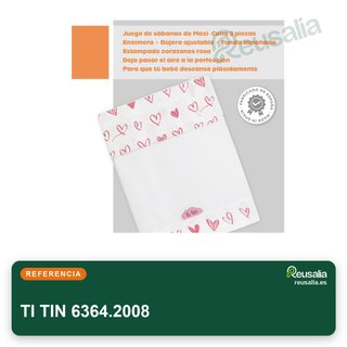 TI TIN Sábanas cuna algodón 70x140