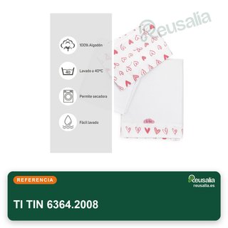 TI TIN Sábanas cuna algodón 70x140