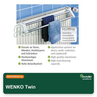 WENKO secador radiador Twin extensible aluminio