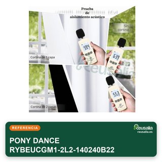 PONY DANCE cortina opaca doble capa 140x240cm